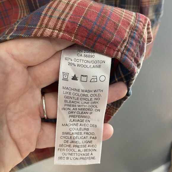 Pendleton Somerset‎ Flannel Shirt Mens XL Wool Cotton Blend Plaid Button Down - Picture 5 of 11